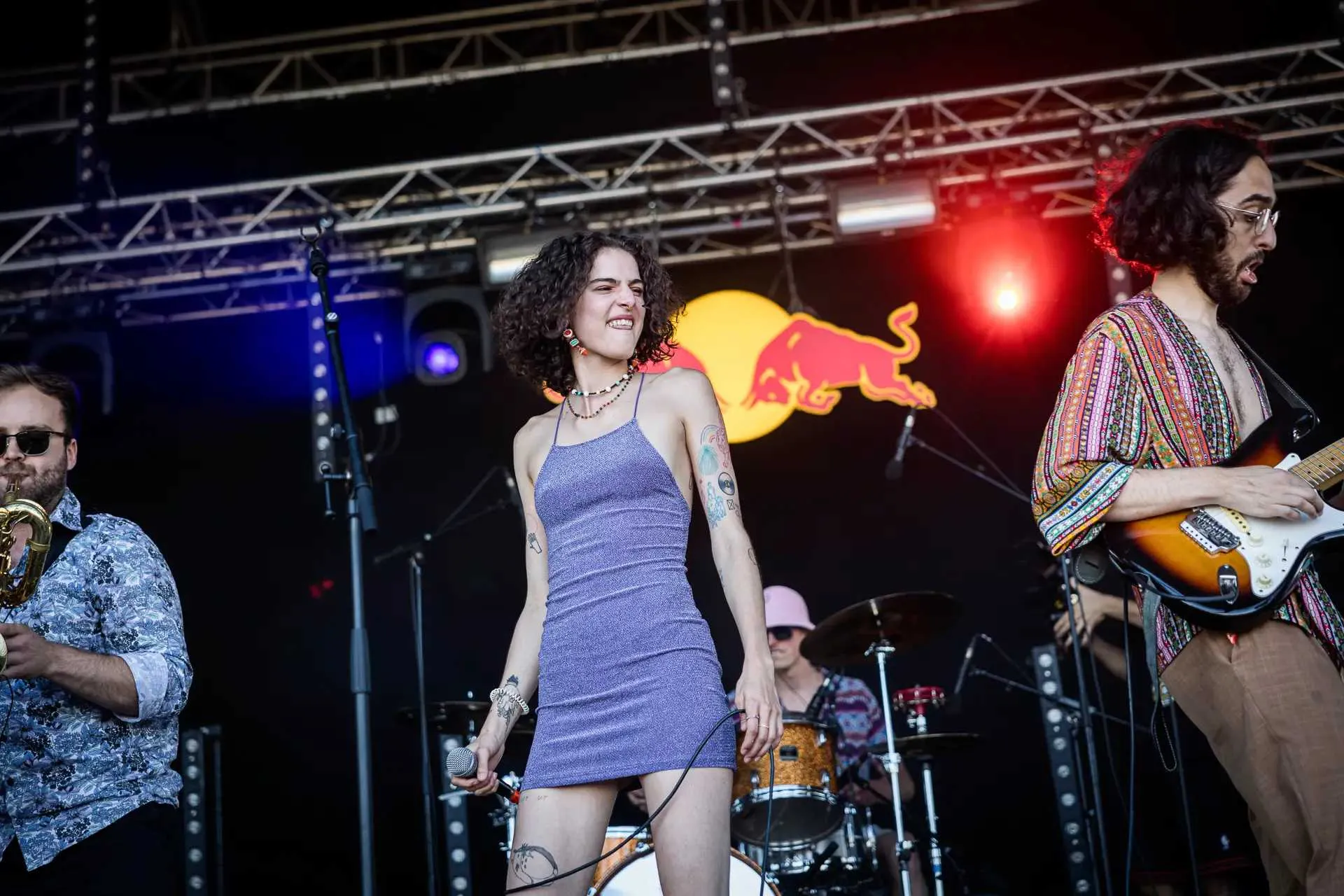 Vocals and guitar on the Red Bull Stage at Nova Rock