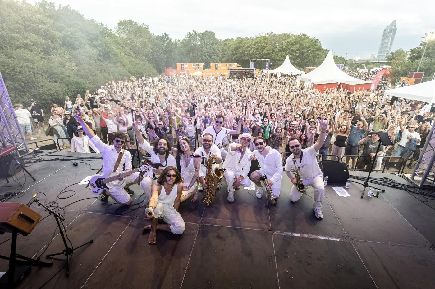Band mit Publikum